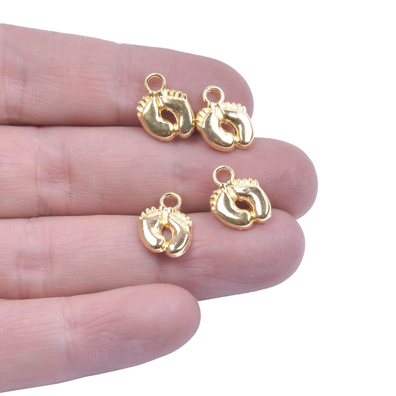 20-50pcs Charms Baby Feet Foot - Jewelry Making 3 Year Old reseña y precio