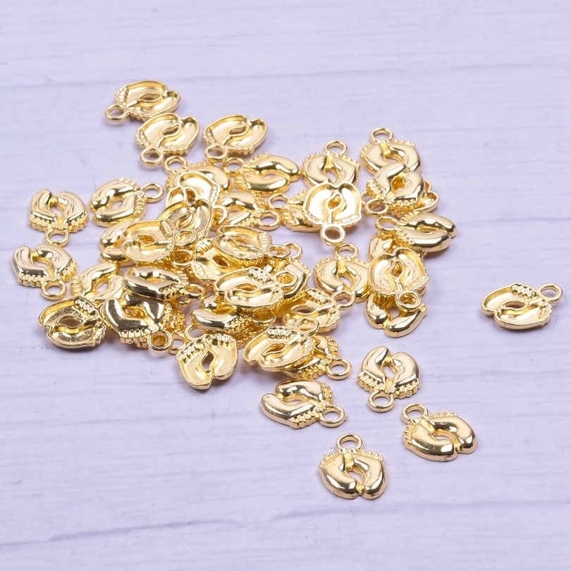 20-50pcs Charms Baby Feet Foot - Jewelry Making 3 Year Old reseña y precio