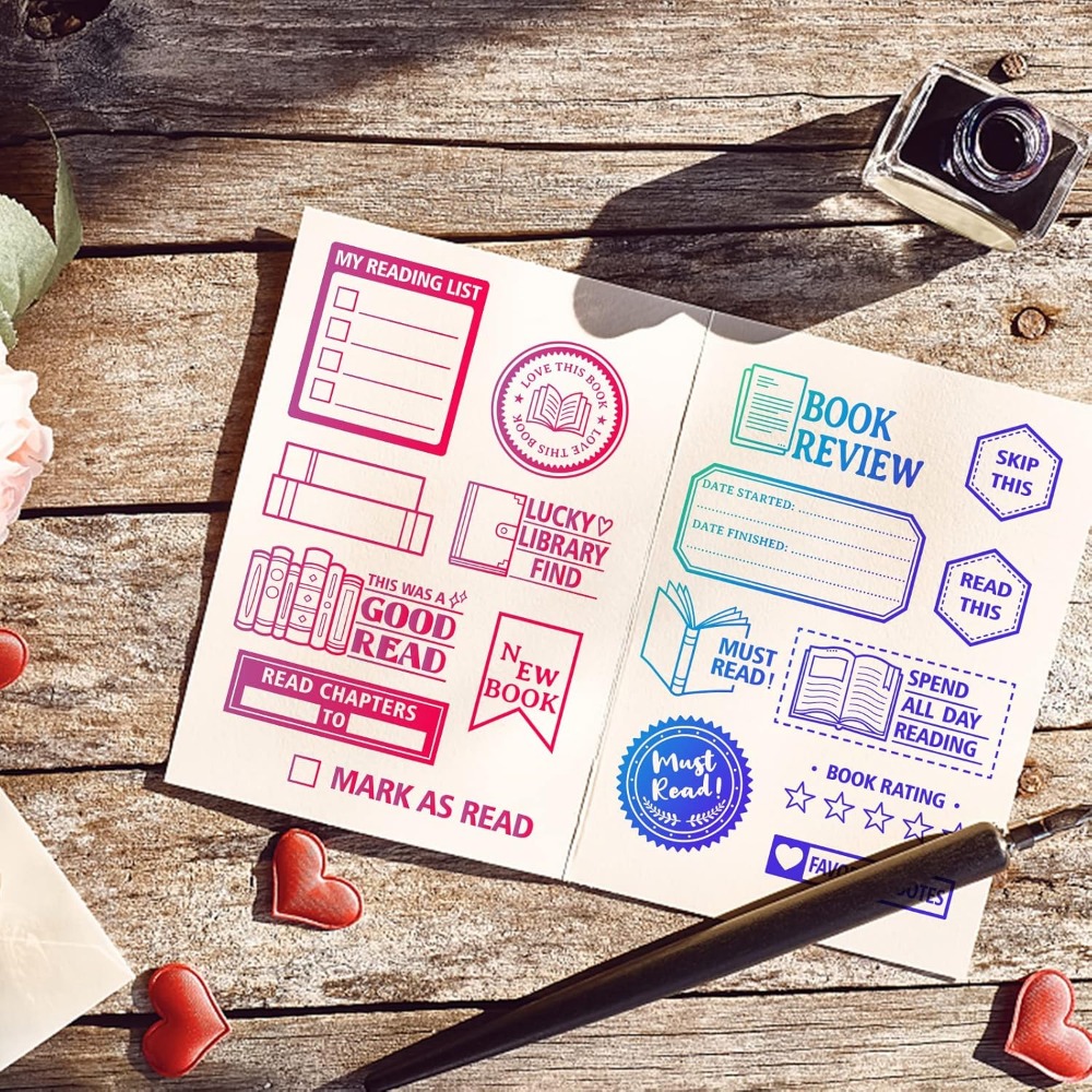Book Reading Label Clear Stamp - Jewelry Making Journal reseña y precio