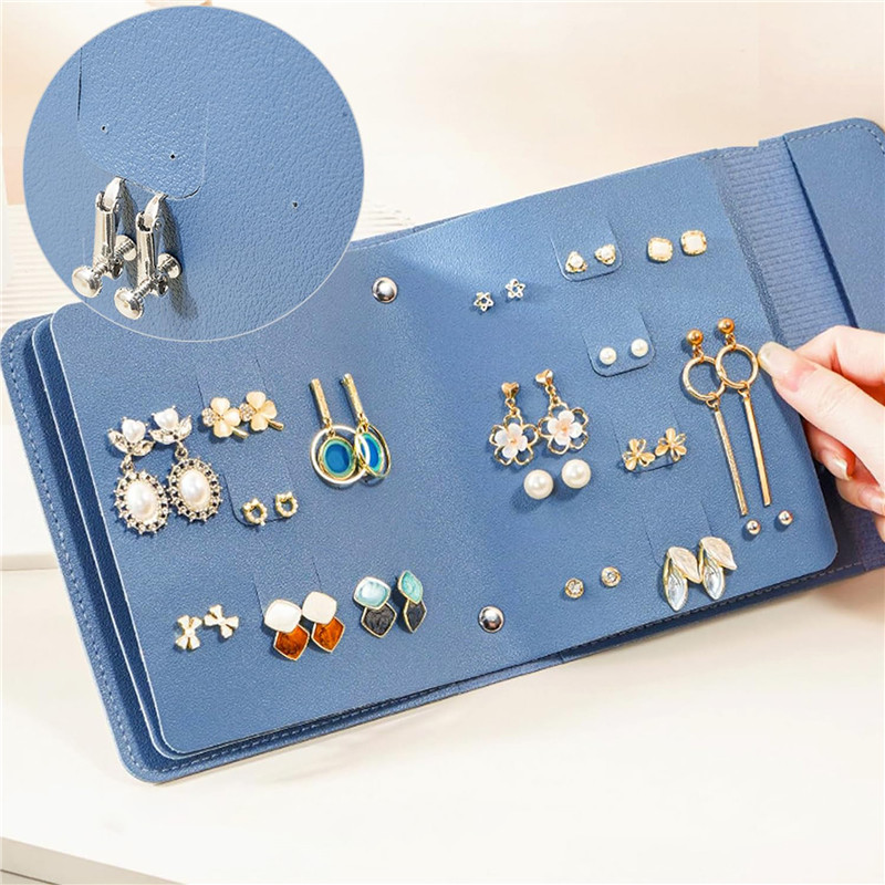 1PC PU Leather Ear Stud Storag - Jewelry Making Journal reseña y precio