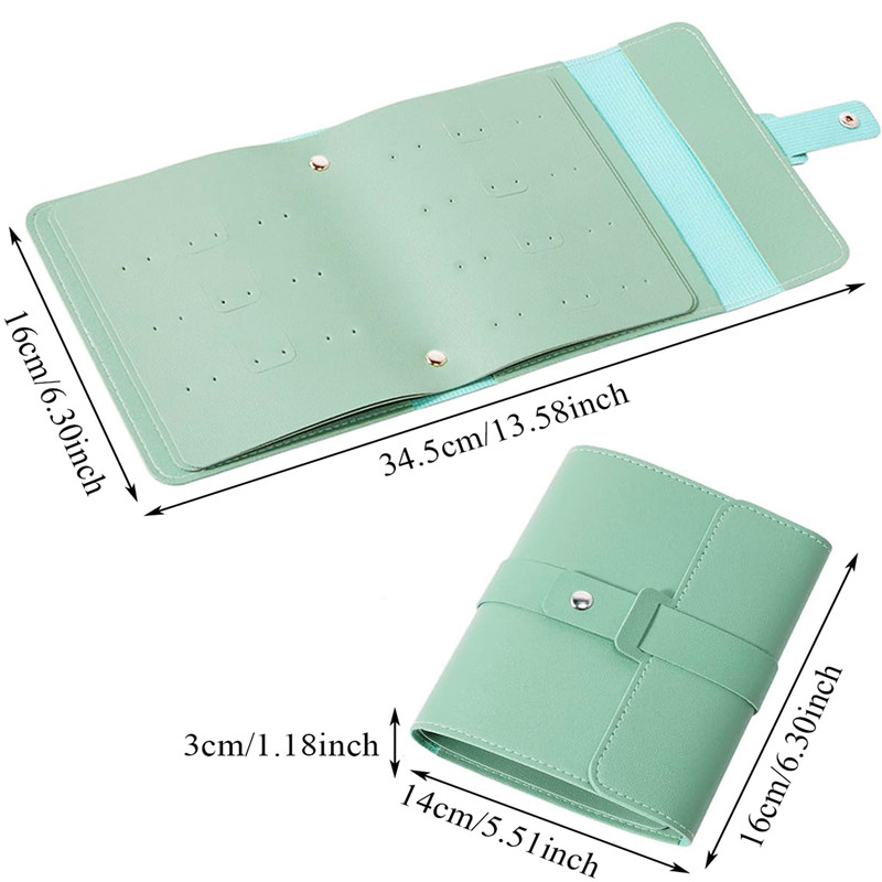 1PC PU Leather Ear Stud Storag - Jewelry Making Journal reseña y precio