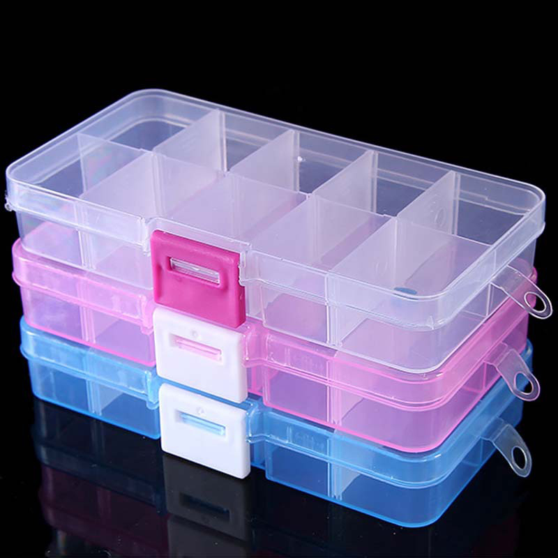 10 Grids Nails Art organizer b - Jewelry Making Organizer Box reseña y precio