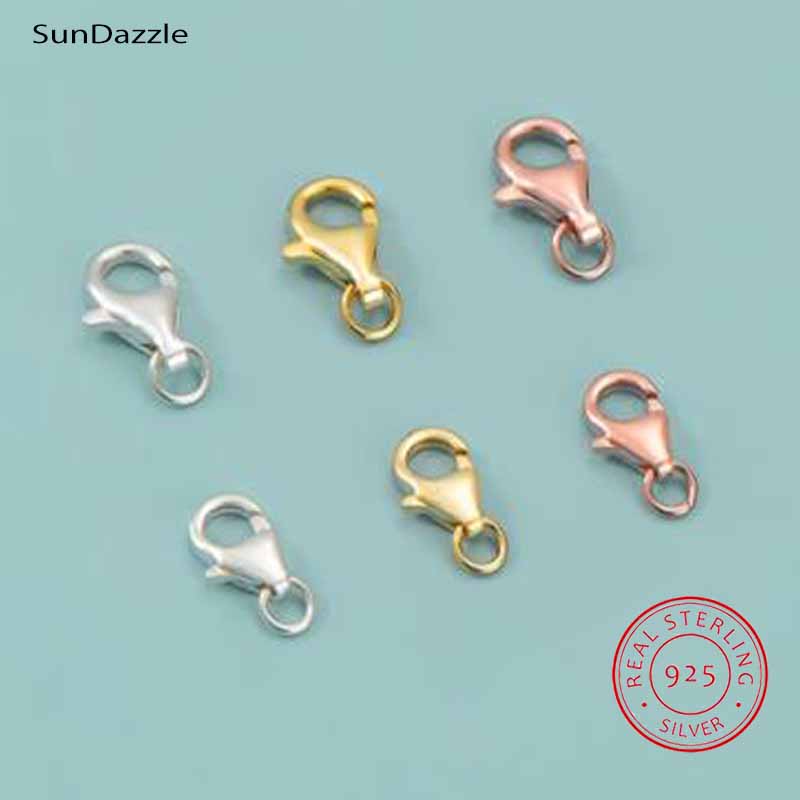2pcs Genuine Real Pure Solid 9 - Lobster Clasp Silver reseña y precio