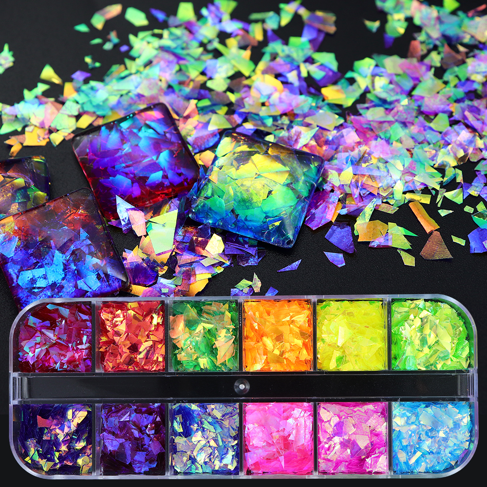 12 Grids/Box Iridescent Glitte - Jewelry Making Organizer Box reseña y precio