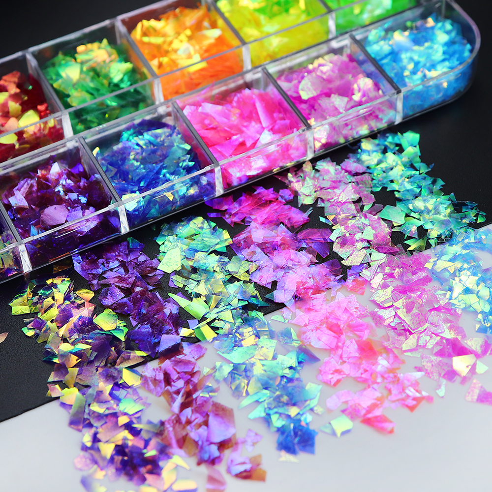 12 Grids/Box Iridescent Glitte - Jewelry Making Organizer Box reseña y precio