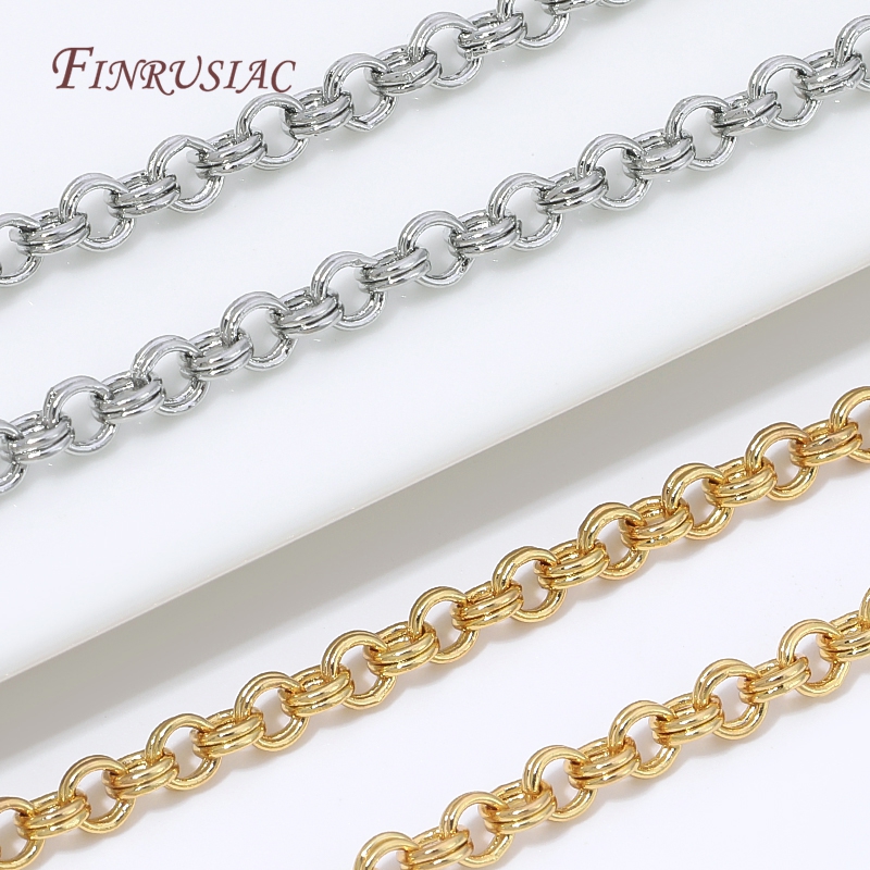 18K Gold Plated Brass O Link C - Chain Roll Cable reseña y precio