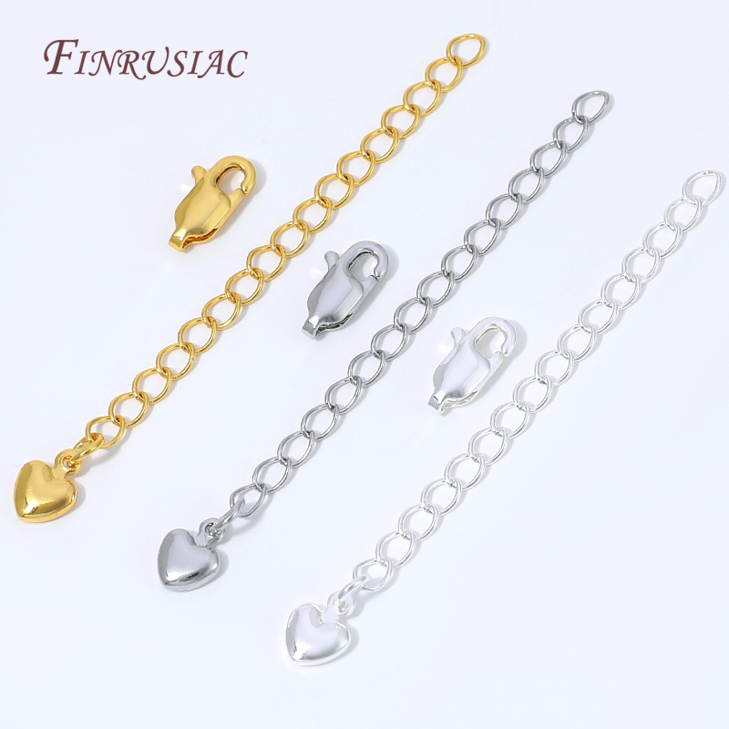 18K Gold Silver Plated Extensi - Lobster Clasp Silver reseña y precio