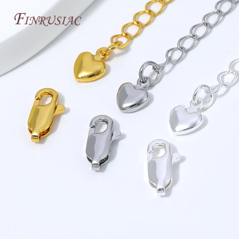 18K Gold Silver Plated Extensi - Lobster Clasp Silver reseña y precio