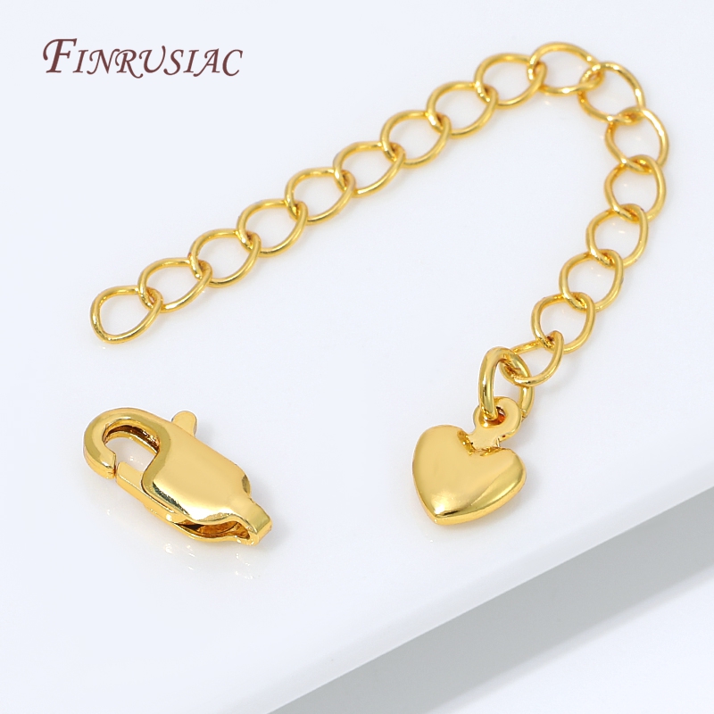 18K Gold Silver Plated Extensi - Lobster Clasp Silver reseña y precio