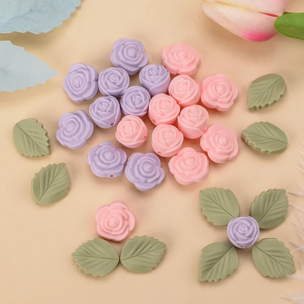 LOFCA 30Pcs Rose Silicone Bead - Jewelry Making 3 Year Old reseña y precio