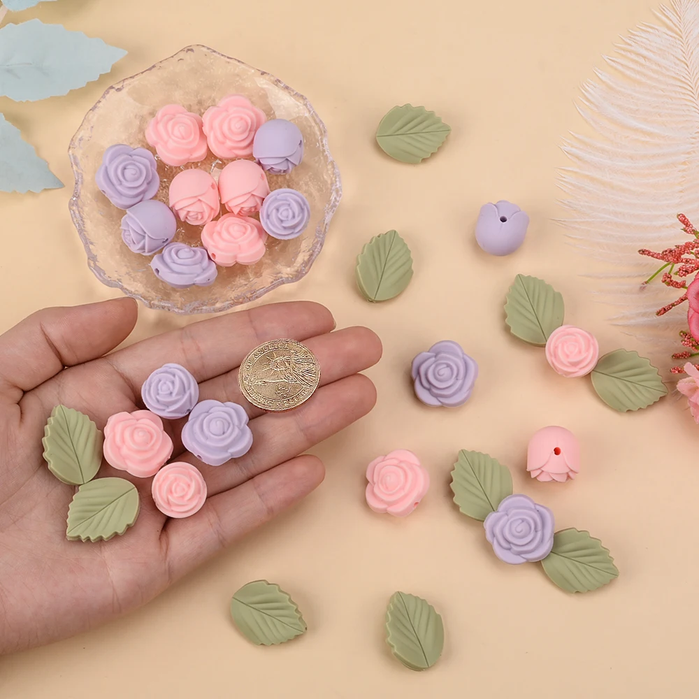 LOFCA 30Pcs Rose Silicone Bead - Jewelry Making 3 Year Old reseña y precio