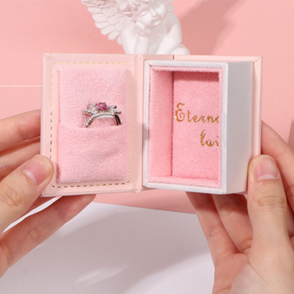 Mini Clamshell Book Ring Box f - Jewelry Making Journal reseña y precio