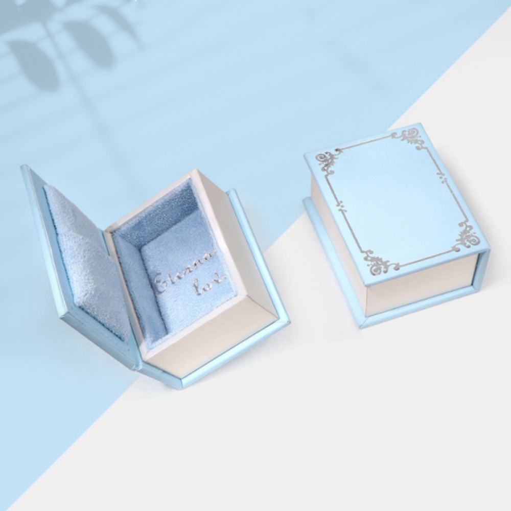 Mini Clamshell Book Ring Box f - Jewelry Making Journal reseña y precio