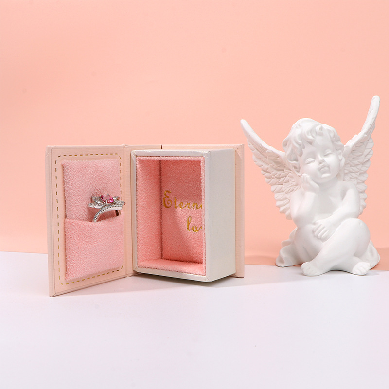 Mini Clamshell Book Ring Box f - Jewelry Making Journal reseña y precio