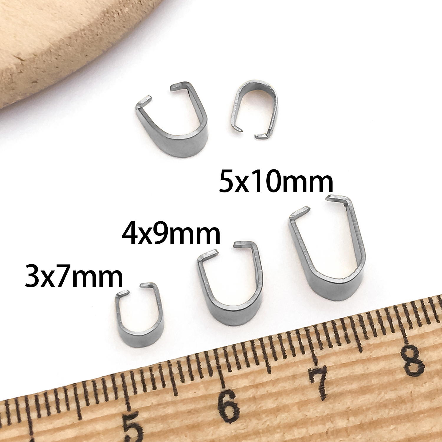 50pcs Stainless Steel Clip Cha - Jewelry Making Charms reseña y precio