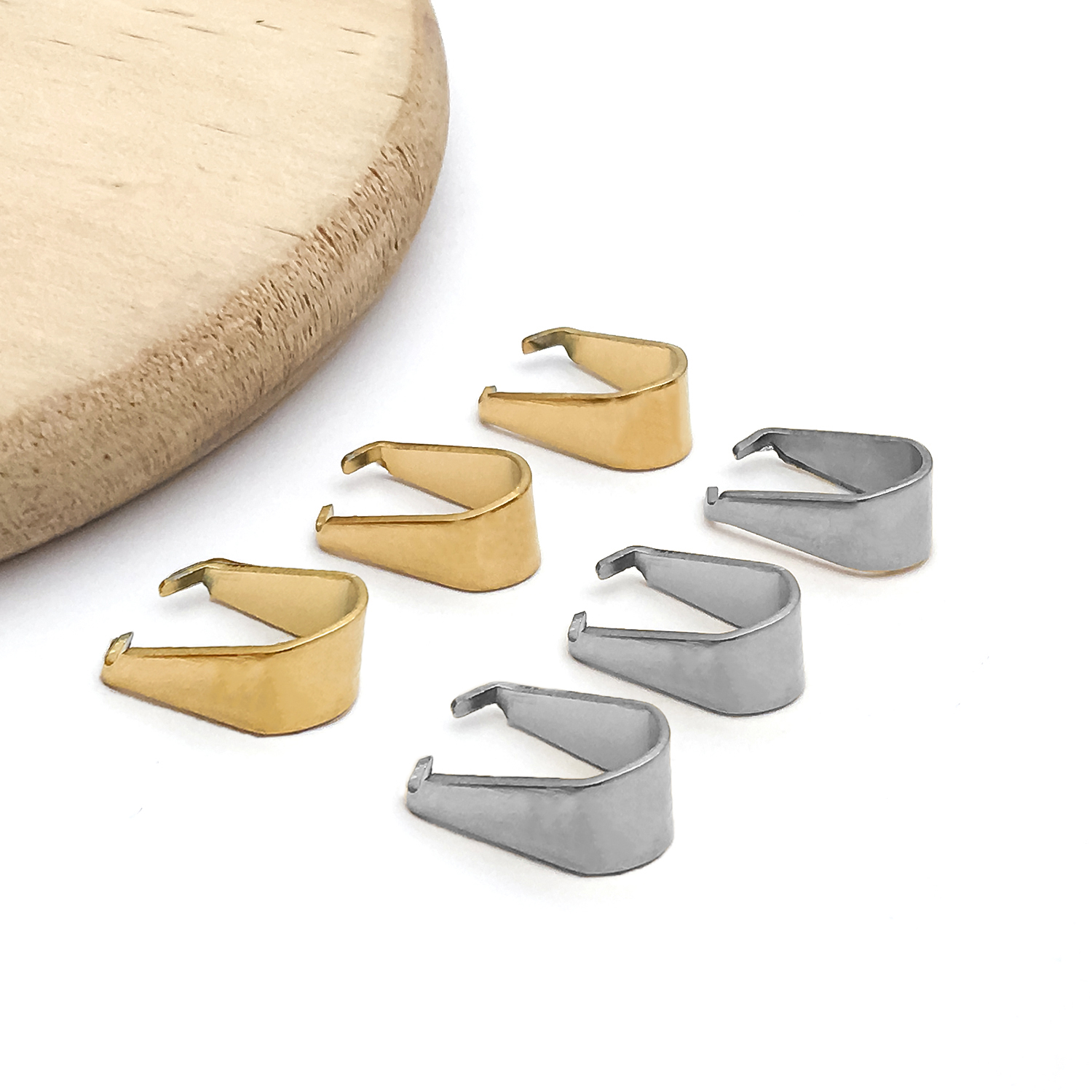 50pcs Stainless Steel Clip Cha - Jewelry Making Charms reseña y precio