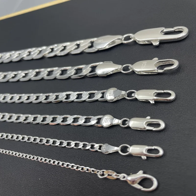 Men's 925 Sterling Silver Neck - Lobster Clasp Silver reseña y precio