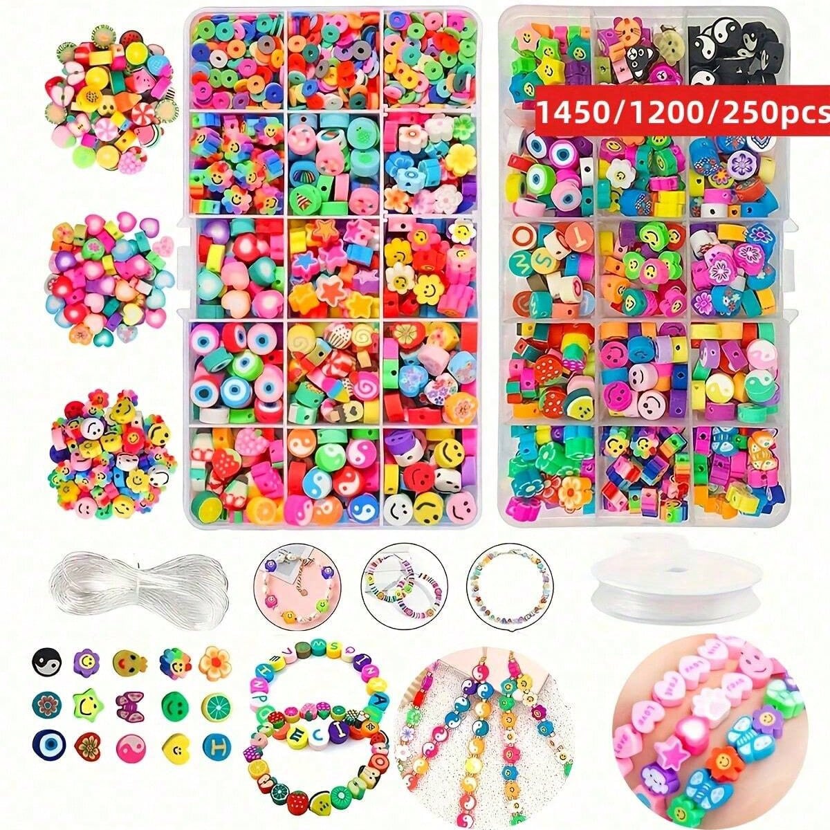 1450/1200/250pcs Polymer Clay  - Jewelry Making Organizer Box reseña y precio