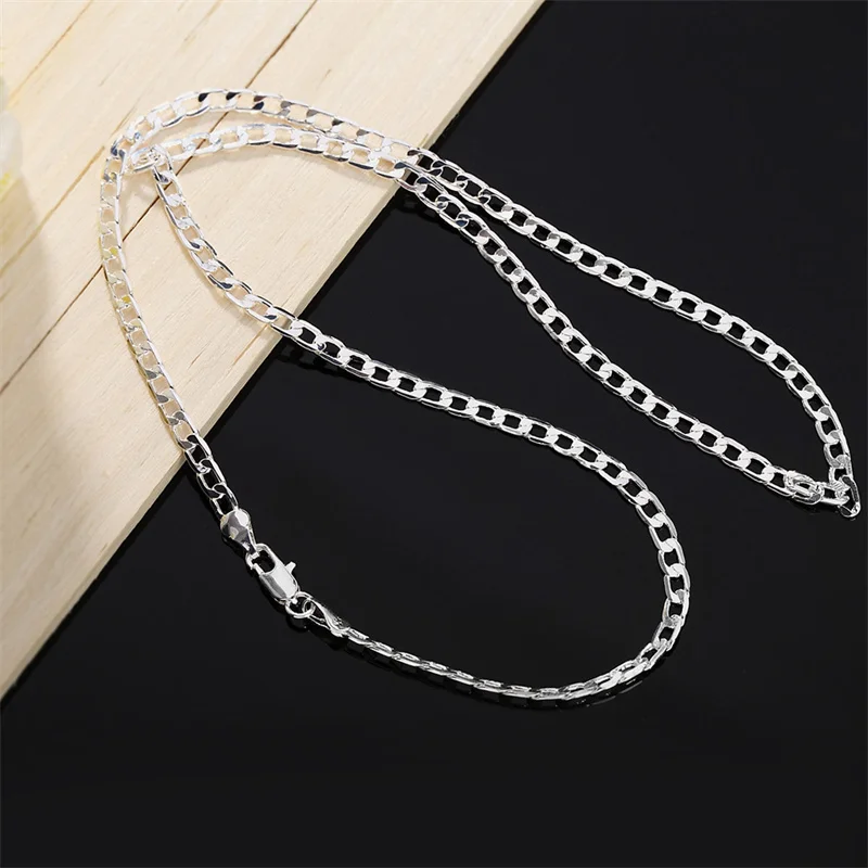Men's 925 Sterling Silver Neck - Lobster Clasp Silver reseña y precio