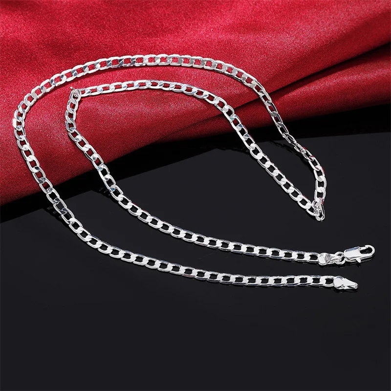 Men's 925 Sterling Silver Neck - Lobster Clasp Silver reseña y precio