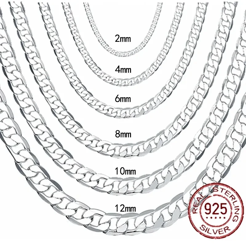 Men's 925 Sterling Silver Neck - Lobster Clasp Silver reseña y precio