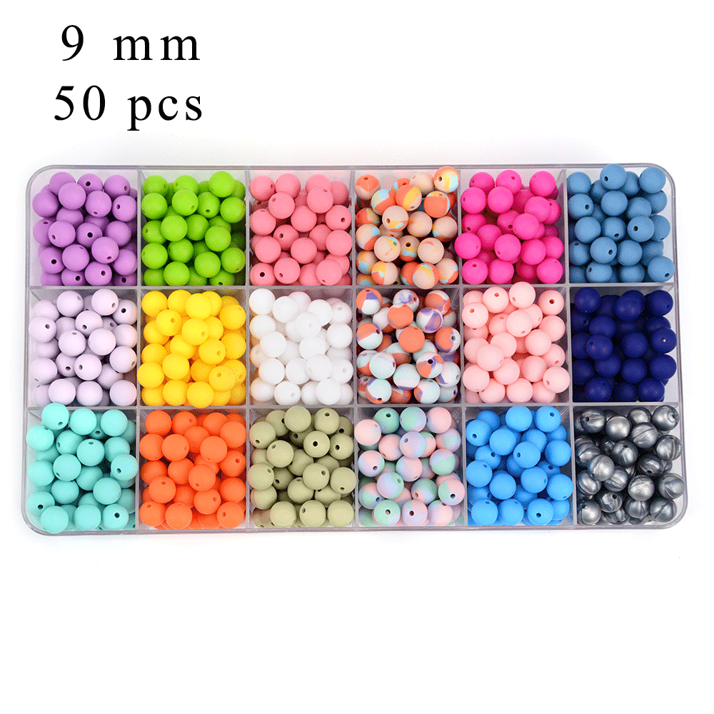 LOFCA 50pcs/lot  9mm Silicone  - Jewelry Making 3 Year Old reseña y precio