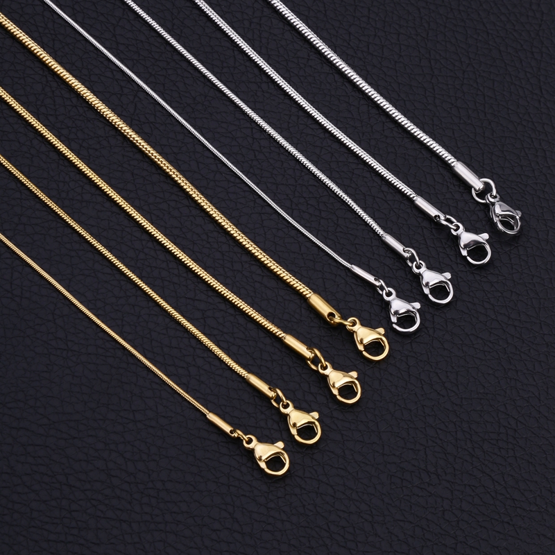 925 Sterling Silver Snake Chai - Lobster Clasp Silver reseña y precio