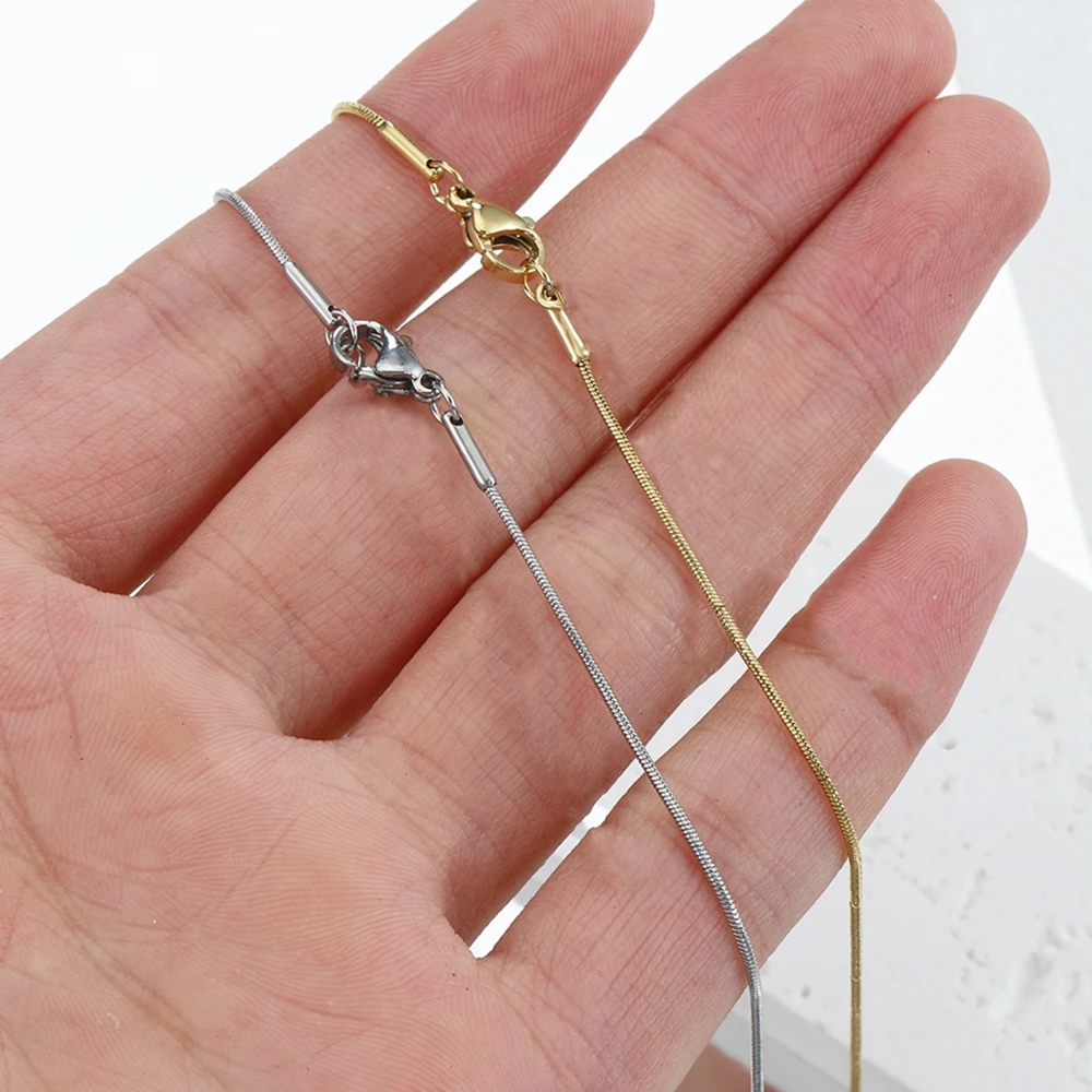 925 Sterling Silver Snake Chai - Lobster Clasp Silver reseña y precio