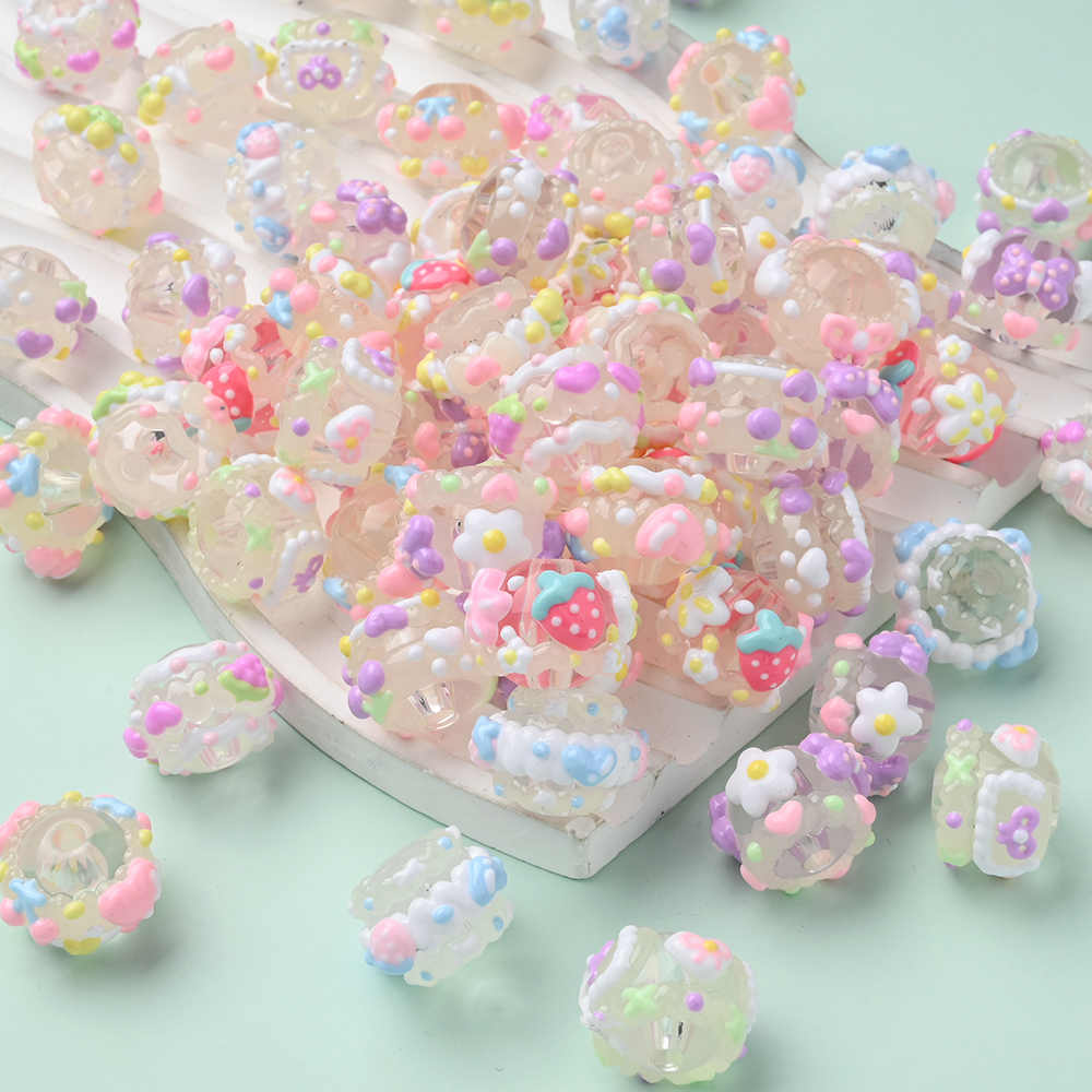 10Pcs 15mm Clear Round Beads H - Jewelry Making 3 Year Old reseña y precio