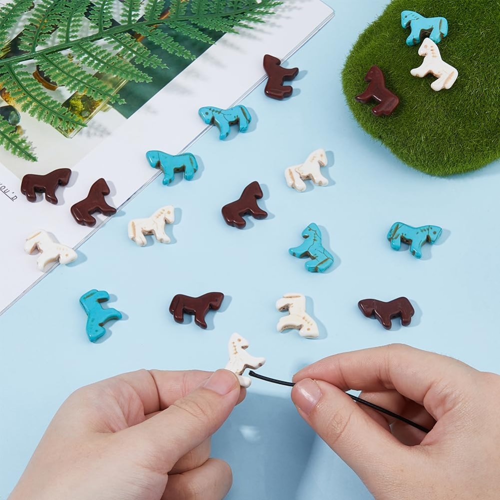 45pcs Synthetic Turquoise Bead - Jewelry Making Charms reseña y precio