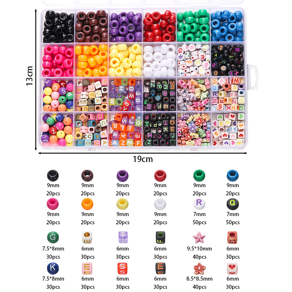 680pcs/Box Colorful Acrylic Po - Jewelry Making Organizer Box reseña y precio