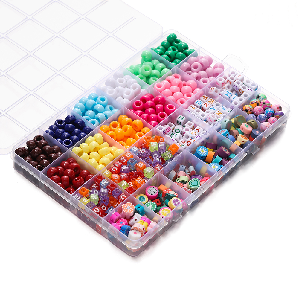 680pcs/Box Colorful Acrylic Po - Jewelry Making Organizer Box reseña y precio