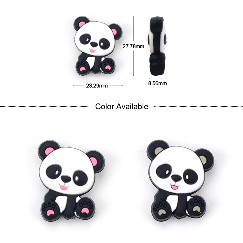 Panda Silicone Beads 5pcs/lot  - Jewelry Making 3 Year Old reseña y precio