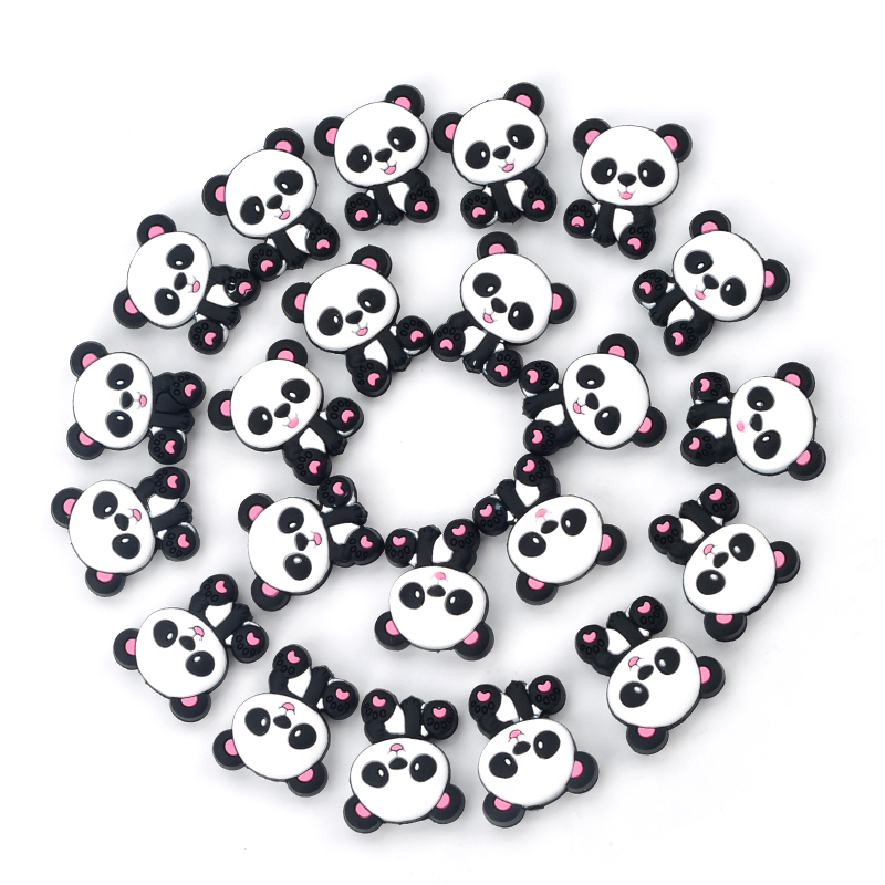 Panda Silicone Beads 5pcs/lot  - Jewelry Making 3 Year Old reseña y precio