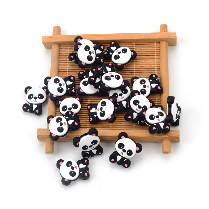 Panda Silicone Beads 5pcs/lot  - Jewelry Making 3 Year Old reseña y precio