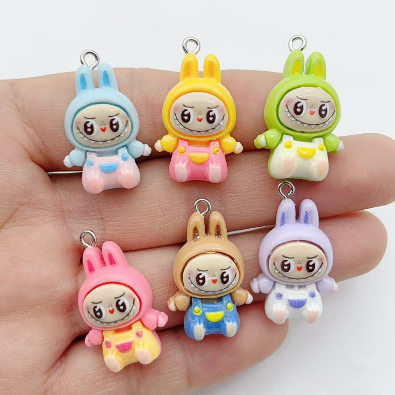 10Pcs Kawaii Rabbit Strawberry - Jewelry Making Charms reseña y precio
