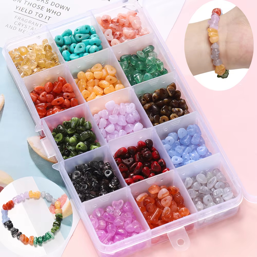 About 525pcs/Box Imitation Nat - Jewelry Making Organizer Box reseña y precio