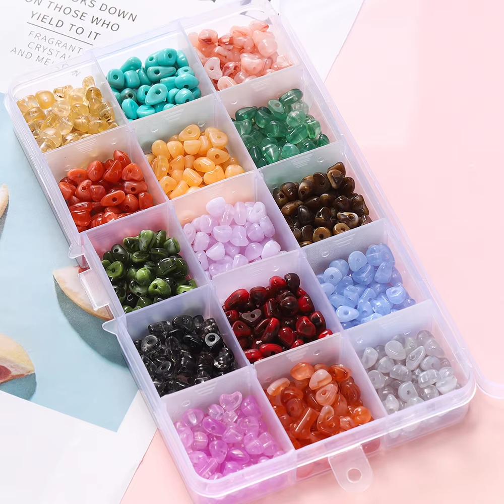 About 525pcs/Box Imitation Nat - Jewelry Making Organizer Box reseña y precio
