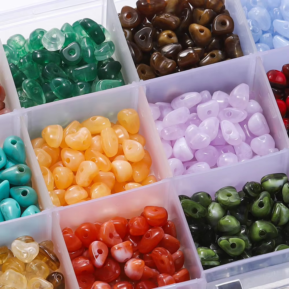 About 525pcs/Box Imitation Nat - Jewelry Making Organizer Box reseña y precio