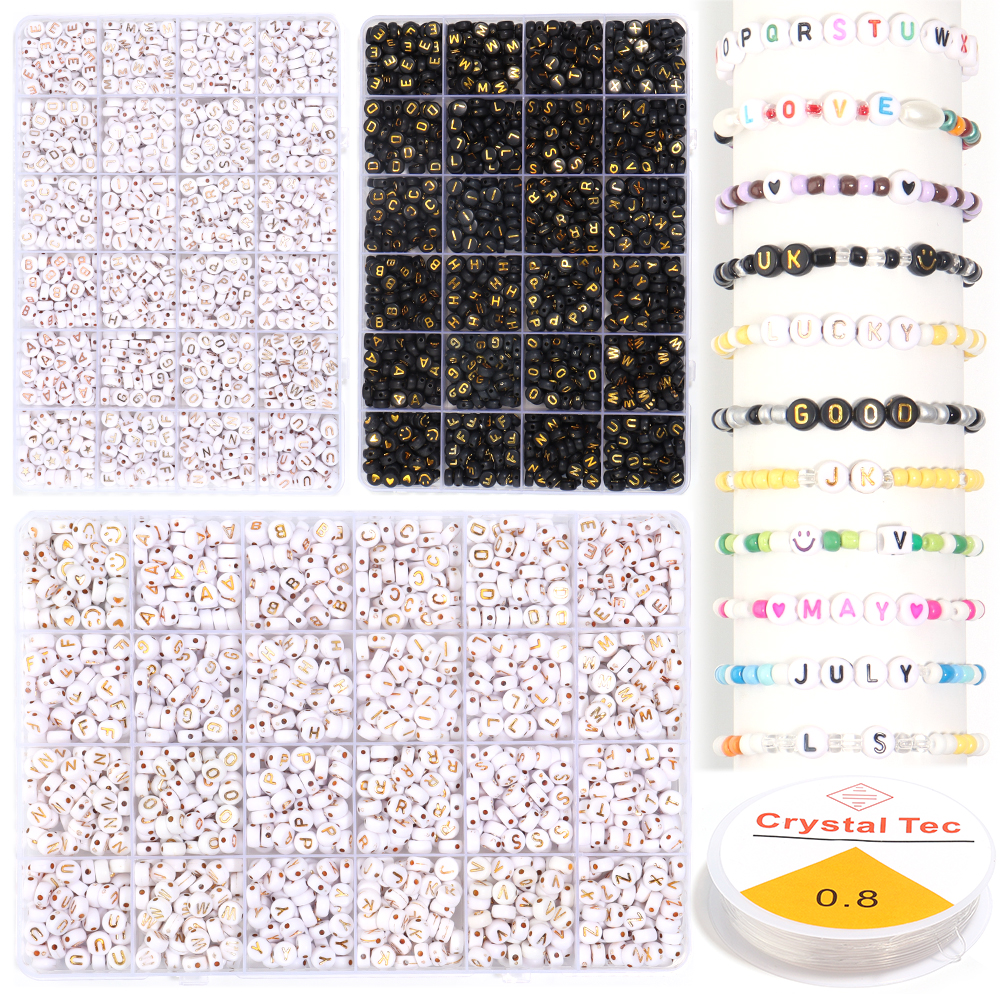1200pcs/box Acrylic Letter Bea - Jewelry Making Organizer Box reseña y precio