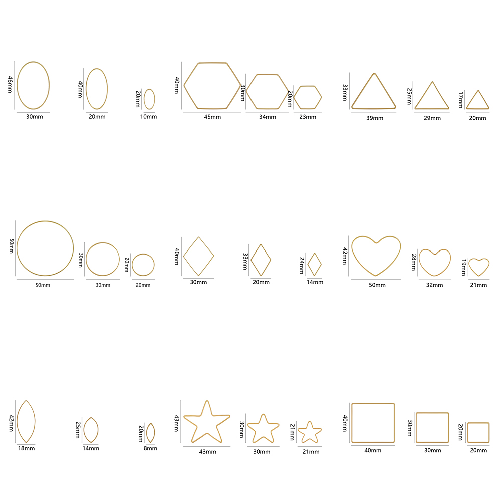 20Pcs Gold Silver Hollow Frame - Jewelry Making Charms reseña y precio