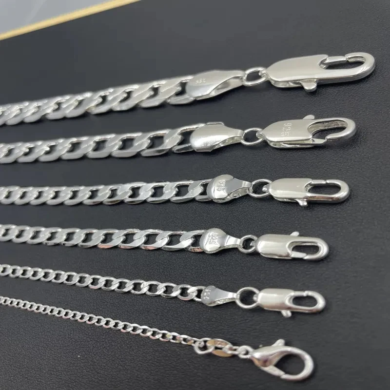Men's 925 Sterling Silver Neck - Lobster Clasp Silver reseña y precio