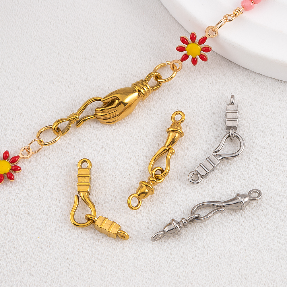 2pcs Stainless Steel Gold Plat - Lobster Clasp Silver reseña y precio