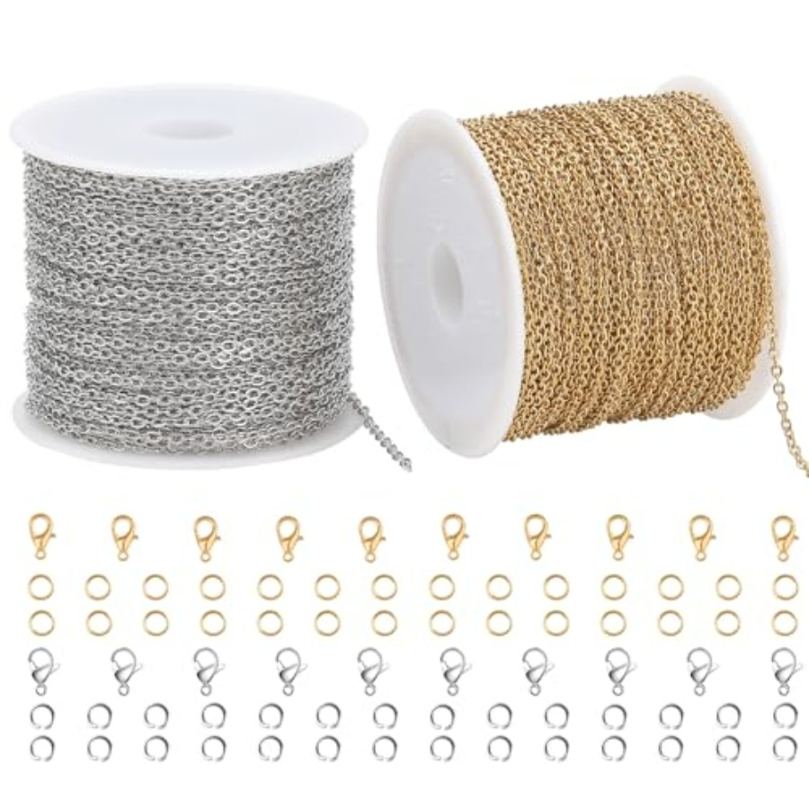 2 Rolls Total 65.6 Feet Oval C - Chain Roll Cable reseña y precio