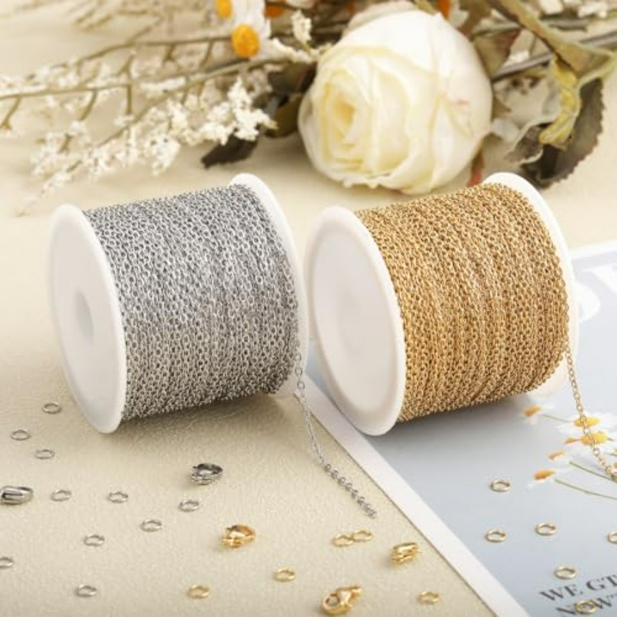 2 Rolls Total 65.6 Feet Oval C - Chain Roll Cable reseña y precio