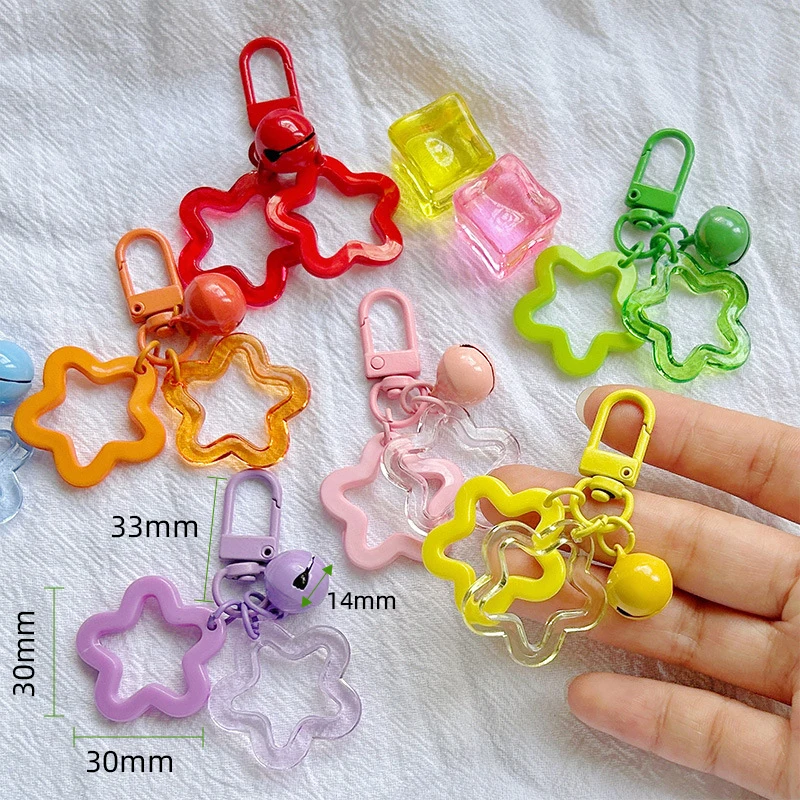 Acrylic Stars Bell Pendant Key - Jewelry Making Charms reseña y precio