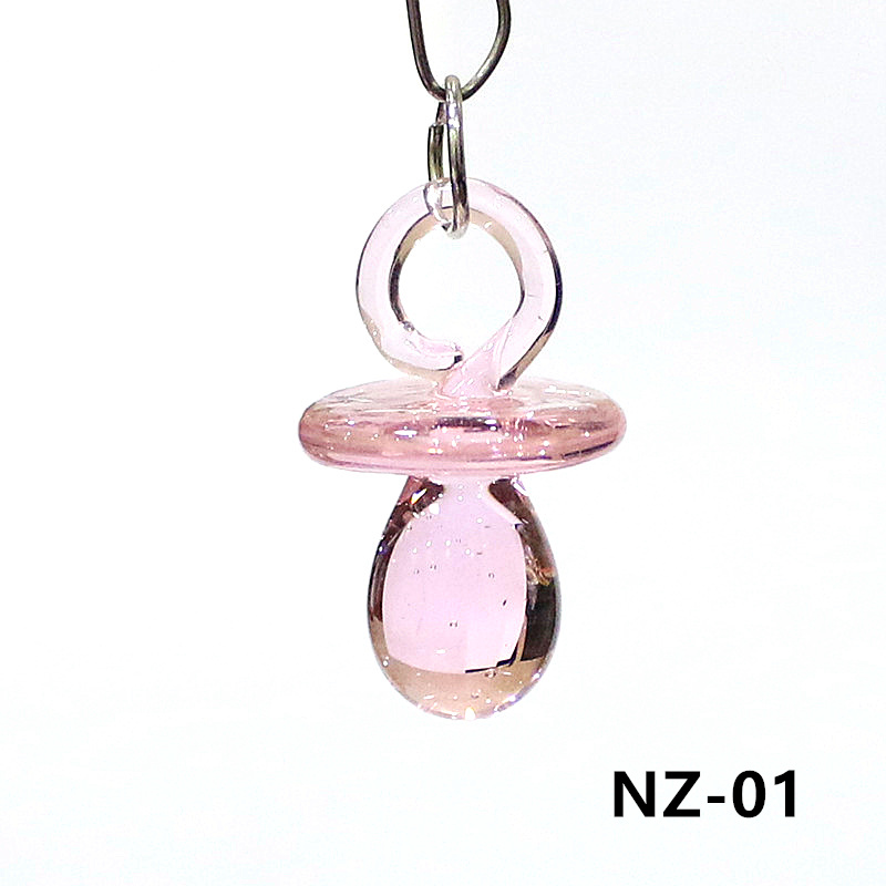 1PC Mini Glass Pacifier Charm  - Jewelry Making 3 Year Old reseña y precio