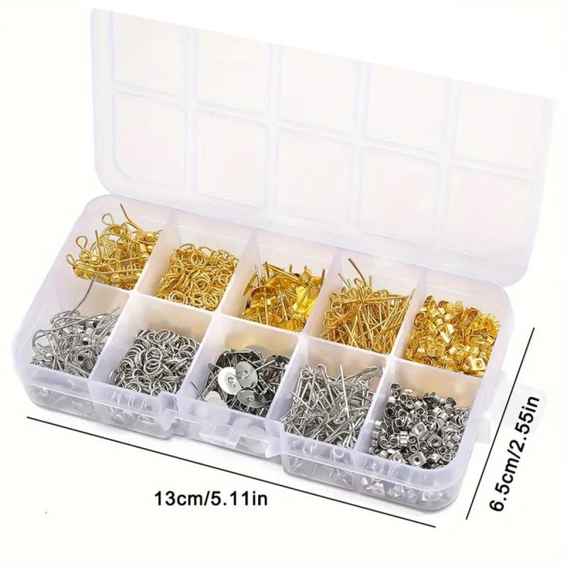 1 Set Box Ear Hook Single Loop - Jewelry Making Organizer Box reseña y precio