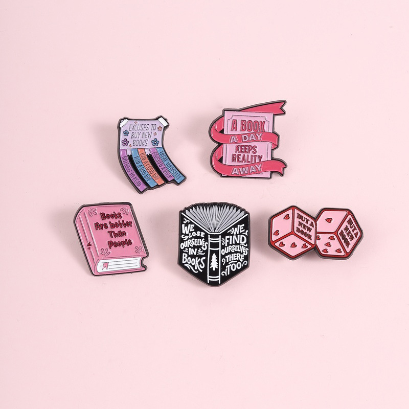 5Pcs Book Lover Enamel Pins Se - Jewelry Making Journal reseña y precio